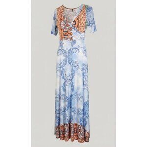 Uptown USA Boho Paisley Print Maxi Dress Women’s Size S Flowing Excellent